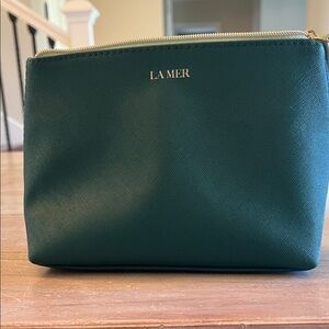 La Mer Teal Cosmetic Pouch